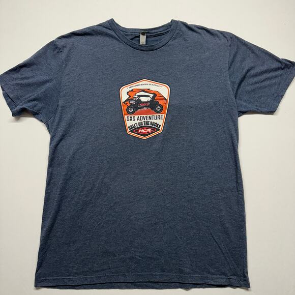 SXS Adventure Rally on the Rocks Tee Navy Heather XL UTV Dirt ATV Side by Side - Picture 1 of 8